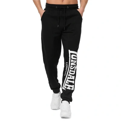 Afbeelding van Lonsdale Jogging Normale Passform LOGO Trainingsbroek, Heren, Maat: 4XL, Black
