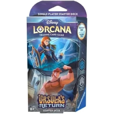 Afbeelding van Ravensburger Disney Lorcana TCG Ursula Terugkeer Verzamelkaartspel, TCG, starterdeck, saffier en staal