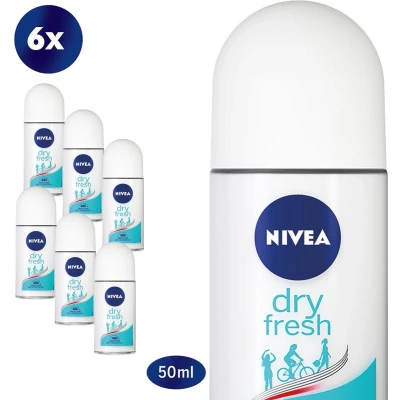 Afbeelding van 6x Nivea Dry Fresh Deoroller 50ml