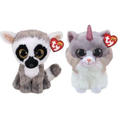 Afbeelding van Ty Knuffel Beanie Buddy Linus Lemur &amp; Asher Cat