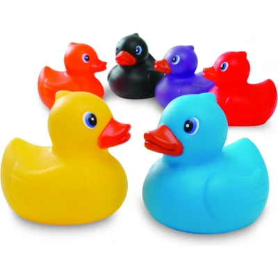 Afbeelding van Eddy Toys vrolijke badeendjes 6 stuks in koker