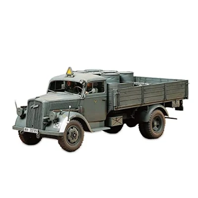 Afbeelding van TAMIYA 300035291 35291 1:35 Duitse transportvrachtwagen 3 to (2), modelbouwset, plastic bouwpakket, bouwpakket voor montage, gedetailleerde replica, grijs, medium