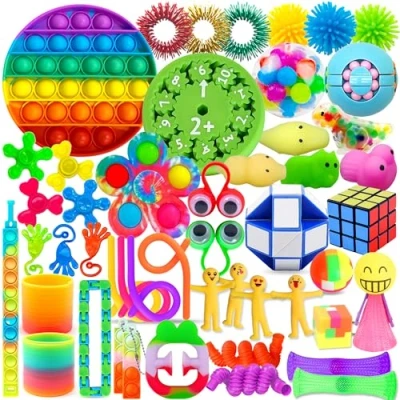 Afbeelding van Edmirfun 49 stuks fidget toys set, anti stress speelgoed voor volwassenen en kinderen, angstvermindering autisme adhs, klaslokaalprijzen stressvermindering, schatkist, pop it speelgoed,