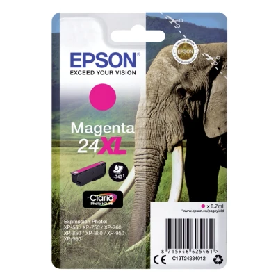 Afbeelding van Epson 24XL (C13T24334012) Inktcartridge Magenta Hoge capaciteit