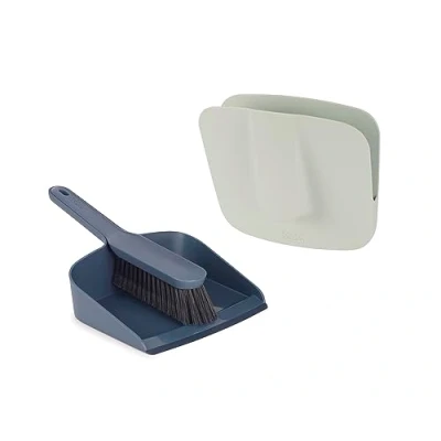 Afbeelding van Joseph CleanStore Handveger en Blik met Muurbevestiging Polypropyleen Blauw