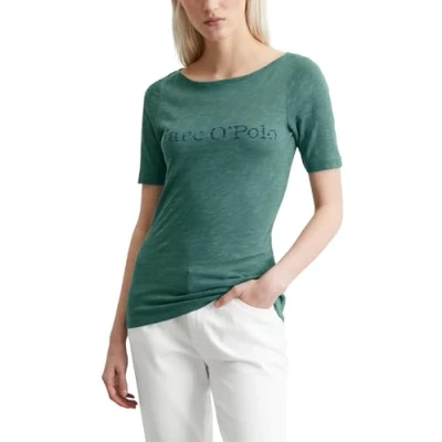 Afbeelding van Marc O&#039;Polo LOGO AUS Weichem Tshirt print, Dames, Maat: Small, Summer pine