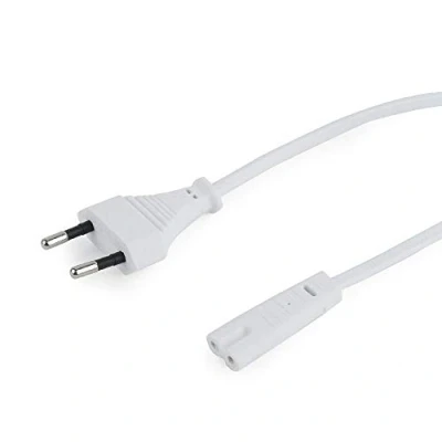 Afbeelding van Cablexpert Stroomkabel met C7 / 8 vormige plug wit 1,5 meter