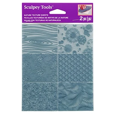 Afbeelding van 2 flexibele textuurplaten nature Sculpey