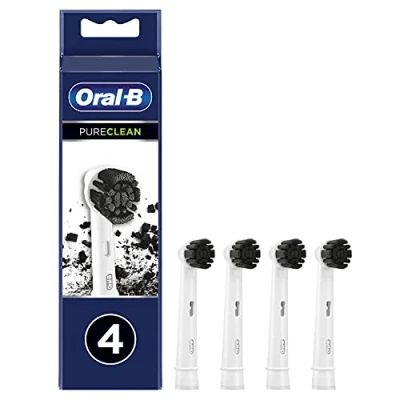 Afbeelding van Oral B Pure Clean Charchoal Opzetborstel 4 Stuks