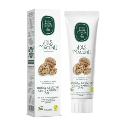 Afbeelding van Eyüp Sabri Tuncer Pure Witheid 100% Plantaardige Walnoot + Walnotenschil Tandpasta 90 ml Vegan Glutenvrij