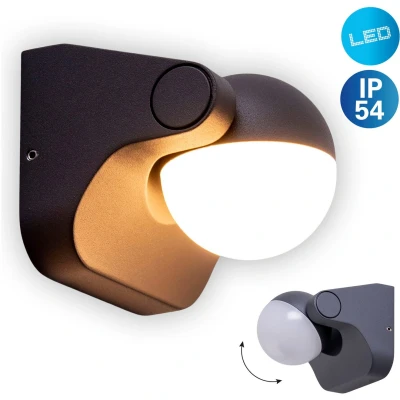 Afbeelding van näve Ledwandlamp voor buiten Pallas draaibaar antraciet warmwit licht incl. led ip 54 (1 stuk)