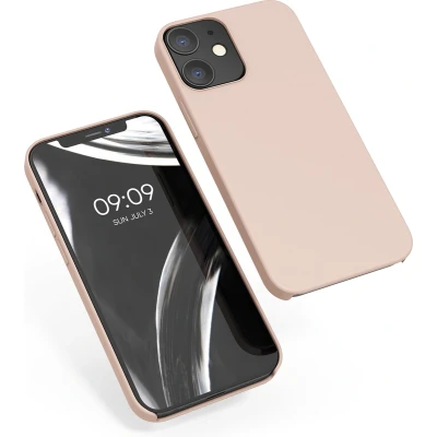 Afbeelding van kwmobile telefoonhoesje geschikt voor Apple iPhone 12 / Pro Hoesje met siliconen coating Smartphone case in oudroze