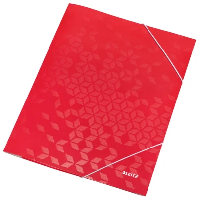 Afbeelding van Leitz WOW elastomap met 3 kleppen, uit karton, A4, rood