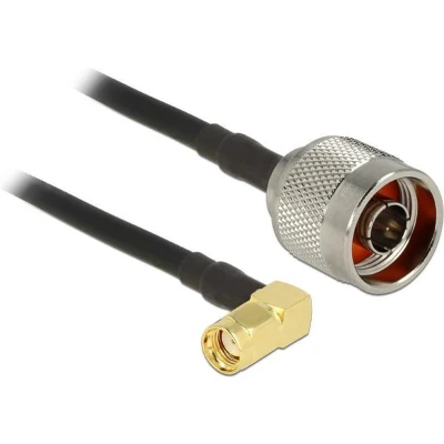 Afbeelding van N (m) RP SMA haaks kabel CFD200/RF200 50 Ohm / zwart 0,30 meter