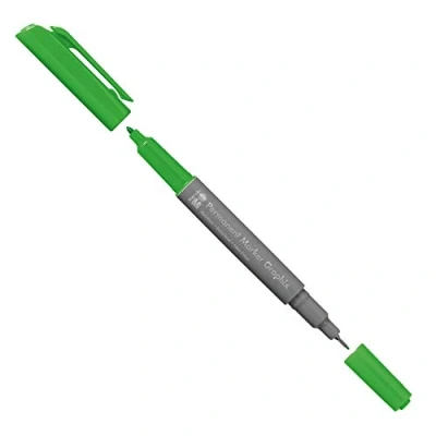 Afbeelding van Marabu 01470003154 permanente marker Graphix in limoen, met dubbele punt 1 2 mm en 0,5 mm, briljante kleuren, sneldrogende, alcoholgebaseerde inkt, geurarm waterbestendig