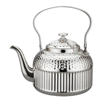 Afbeelding van 1,8 liter roestvrijstalen theepot met zeef, theezeefgreep, geschikt voor inductie, zilver