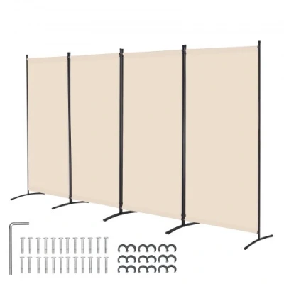 Afbeelding van VEVOR scheidingsscherm 3464 mm 4 panelen kantoorbeige privacyscherm