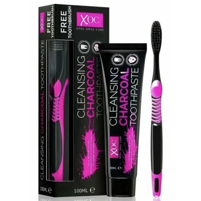 Afbeelding van XOC Cleansing Charcoal Tandpasta + gratis tandenborstel 100ml