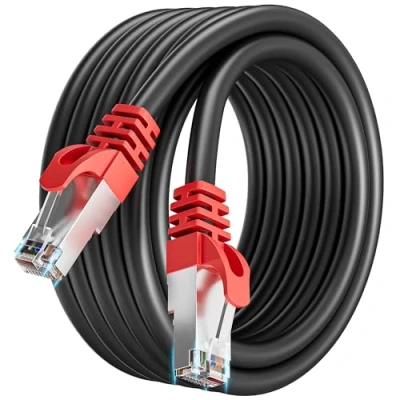 Afbeelding van Netwerkkabel 3m Cat 7 Ethernet Kabel Hoge Snelheid 10Gbit/s Buiten LAN 3 meter Binnen Internet SFTP Afgeschermde Rj45 Zwart Gigabit Cable voor Modem Router PC