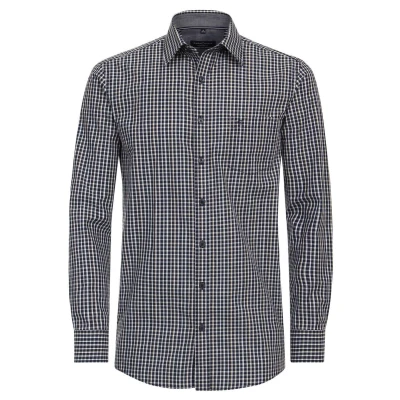 Afbeelding van Casa Moda Casual Comfort Fit Overhemd blauw, Ruit