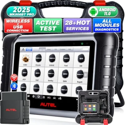Afbeelding van Autel MaxiCOM MK808BT PRO: Android 11, 2024 Opgewaardeerd van MK808BT/ MK808S/ MK808/ MX808, Bidirectionele Besturingsscantool, Actieve Tests, Alle Systeemdiagnostiek, 28+ Services, Werken met BT506