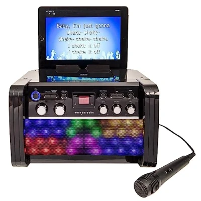 Afbeelding van Easy Karaoke EKS213BT Bluetooth System met LED lichteffecten &amp; één microfoon