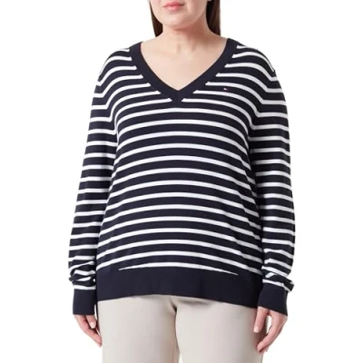 Afbeelding van Tommy Hilfiger Truien voor dames, Woestijnhemel/Ecru Stp, 48