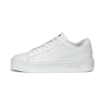 Afbeelding van Puma Smash Platform V3 Sneaker voor dames, White Zilver, 42.5 EU