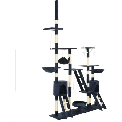 Afbeelding van vidaXL Kattenkrabpaal met sisal krabpalen 230 250 cm grijs