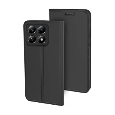 Afbeelding van FDHYFGDY Hoes voor Xiaomi 14T Pro, beschermhoes, schokbestendig, premium PU lederen portemonnee, case met magneetsluiting, standfunctie en kaartenvak, klapetui, zwart