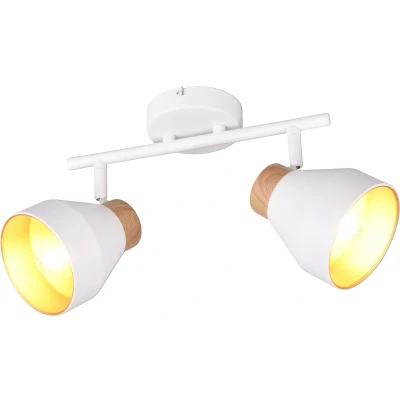 Afbeelding van Trio Design plafondlamp 2 lichts Valentin wit R81922031