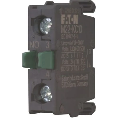 Afbeelding van Eaton M22 KC10 Contactelement 1x NO 230 V/AC, 400 500 24 V/DC, 110 220 V/DC 1 stuk(s)