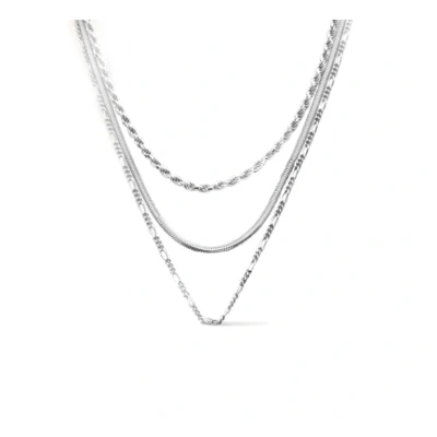 Afbeelding van Zilver Gerhodineerde Collier schakels 2 1334884 Sieraden compleet horloge Zilverkleur