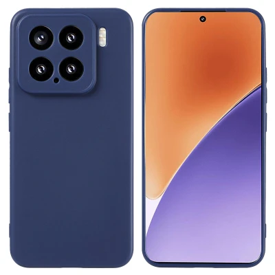 Afbeelding van Xiaomi 15 Hoesje Siliconen en TPU (zacht) imoshion Backcover/Softcase Donkerblauw Telefoonhoesje