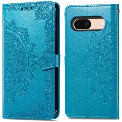 Afbeelding van Google Pixel 8a Hoesje Kunstleder iMoshion Bookcase Turquoise Telefoonhoesje
