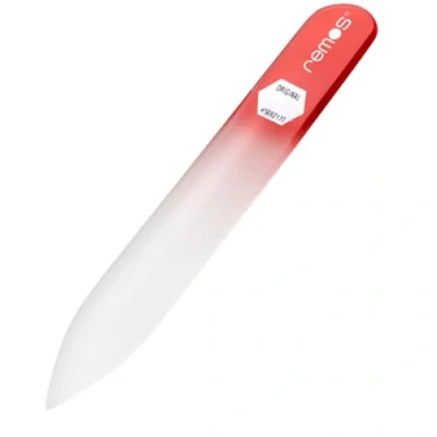 Afbeelding van REMOS nagelvijl van echt gehard glas met dubbelzijdig schuurvlak rood