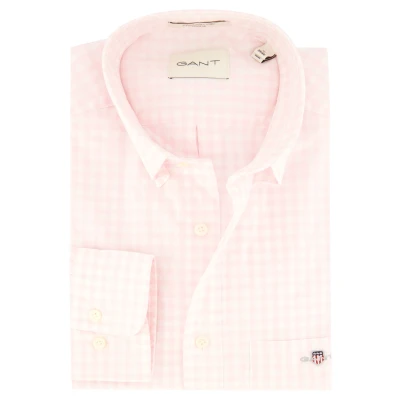 Afbeelding van Gant Overhemd met lange mouwen REG POPLIN GINGHAM SHIRT logoborduursel op borsthoogte