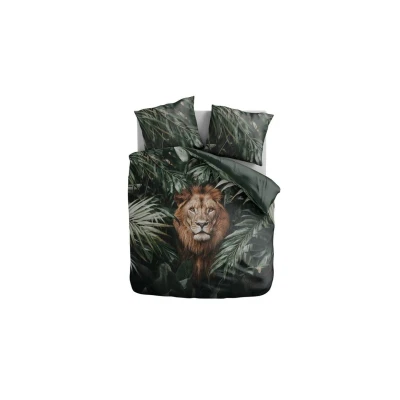 Afbeelding van 100% Microvezel dekbedovertrekset Jungle Majesty Lion 240x200/220 + 2*60x70 cm
