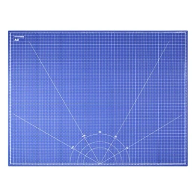 Afbeelding van Snyderline® snijmat A0 = 91 x 122 cm, 5 laags, aan beide zijden bedrukt, zelfherstellend, blauw/zwart