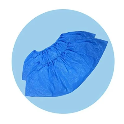 Afbeelding van Schoenovertrekken, Overschoenen 200 stuks, AURMOO CPE Schoenenhoezen Wegwerp, Schoenbeschermers, Anti slip en Waterdichte Schoenhoezen (100 Paren, Blauw)