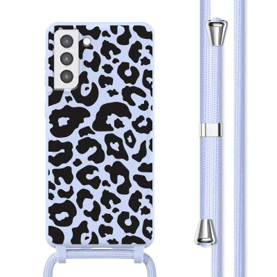 Afbeelding van Samsung Galaxy S21 Hoesje Siliconen en TPU (zacht) imoshion Softcase/Koordhoesje/Backcover Animal Lila Telefoonhoesje
