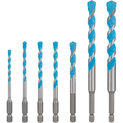 Afbeelding van Bosch Blauw 7 delige set Universeelboor HEX 9 MultiConstruction 4/5/6/8/10/12 2608902370
