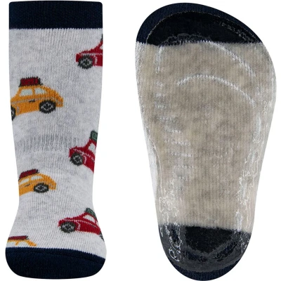 Afbeelding van Ewers Antislipsok Autos Rood/Groen Lichtgrijs&amp;Donkerblauw Siliconenzool 31/34
