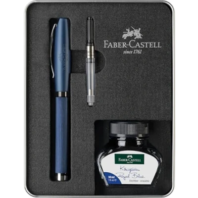 Afbeelding van Faber Castell, zz3_ARCHIV_Pen_to_pen, Geschenkset Essentio Alu 3 st. blauw (Blauw, 1 x)