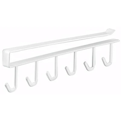 Afbeelding van Yamazaki Keukenhulphouder Tower Hangend 5 Haakjes Wit 1,5x26x6,5cm
