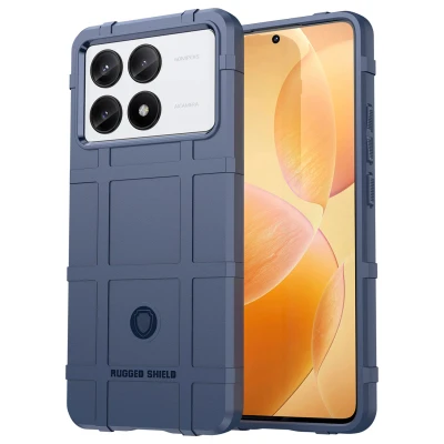 Afbeelding van Xiaomi Poco X6 Pro Hoesje Siliconen en TPU (zacht) iMoshion Softcase/Backcover Donkerblauw Telefoonhoesje Shockproof/Valbescherming