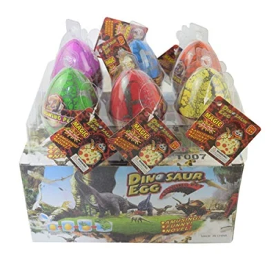 Afbeelding van Wenosda Dinosaur Eggs Toy Hatching Growing Dino Dragon voor kinderen Groot formaat Pakket van 6 stuks (Kleurrijke Spleet)