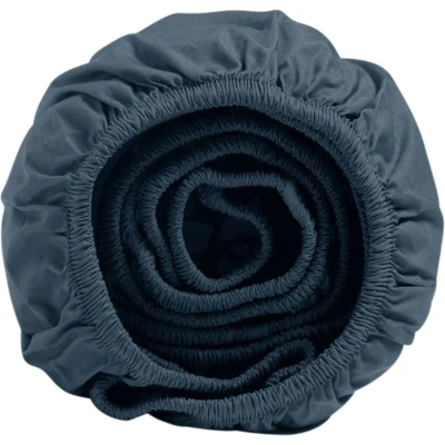 Afbeelding van Hoeslaken Yumeko Blue (Percal) 90 x 210 cm