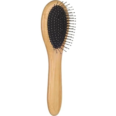 Afbeelding van &quot;Bamboo Hundeborstel met Pins Zachte verzorging voor je hond&quot; Bruin / S 19 cm x 5,20 3,30