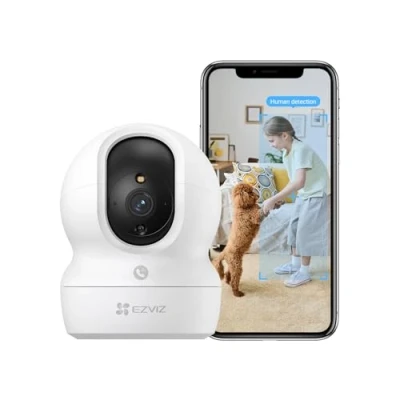 Afbeelding van EZVIZ 2K Wi Fi Pan Tilt Beveiligingscamera Binnen voor Babyfoon, Oudere, Huisdier met Smart Tracking/Slaapmodus/Tweerichtingsaudio/H265 Video/10M Nachtzicht/Works with Alexa, SD Card/Cloud Opslag CP1